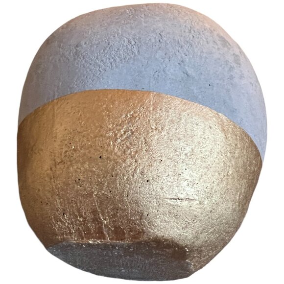 Concrete Apple Metallic Gold Paperweight Bookend Boho Decor 3.5" tall x 4" wide - Picture 5 of 6